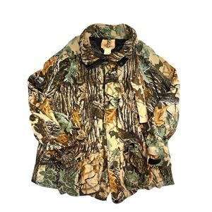 Vintage Duxbak Camo Hunting Jacket Double Zipper Huge Pockets Very‎ Warm